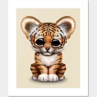 Cute Baby Tiger Cub Posters and Art